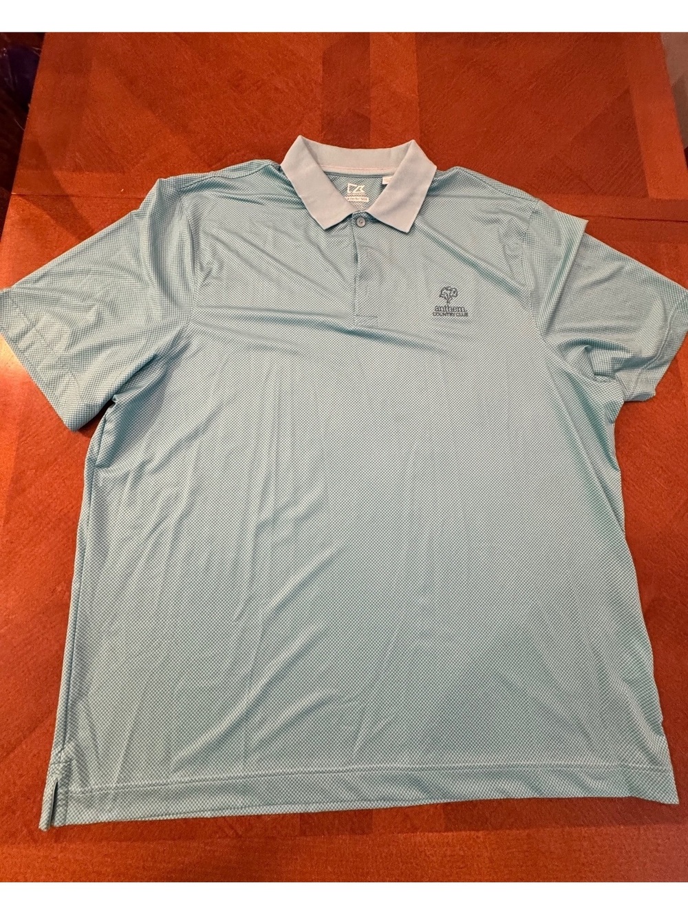Cutter and Buck Anthem Country Club Men's Light Blue Polo Shirt XXL 631